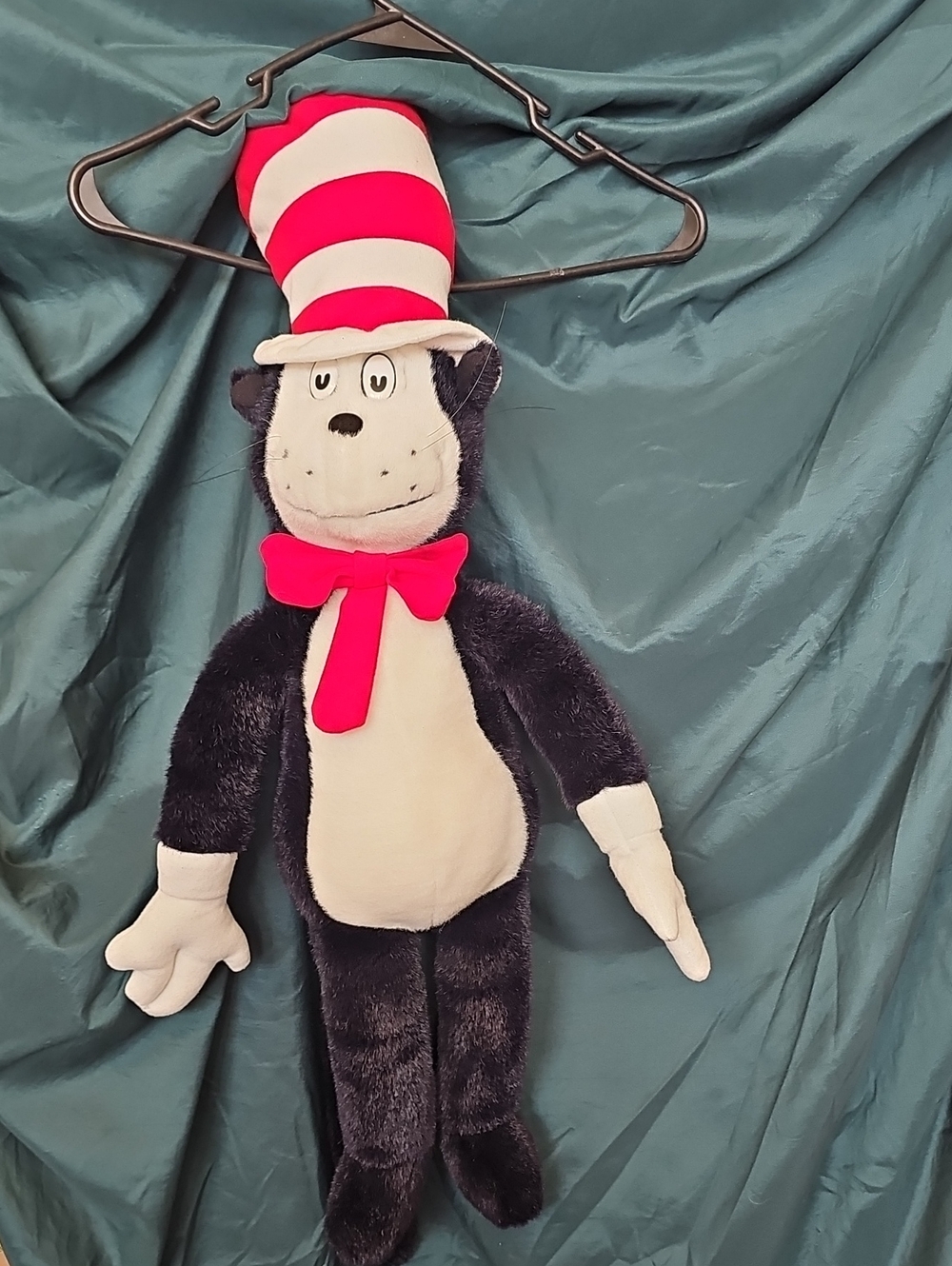 Kids Cat in the Hat Plush Costume Accessory - Black, White & Red
